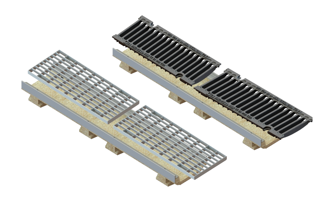 Лоток полимербетонный CompoMax Drive U DN150 h80